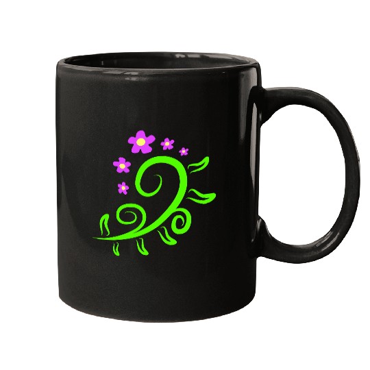 Many Flowers Vine Colorful Decorative Pattern Cool Mugs