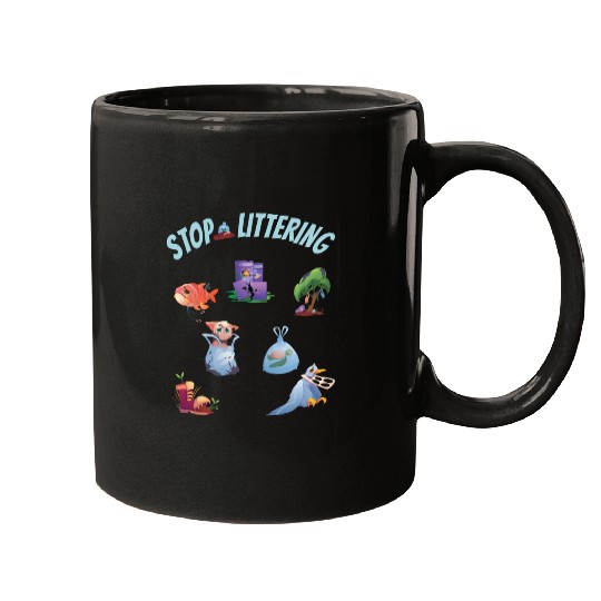 Stop Littering Environment Embrace Recycling Mugs