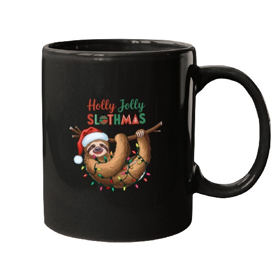 Holly Jolly Slothmas Mugs