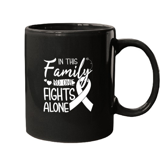 No one fights alone Lung Cancer Awareness Month Mugs