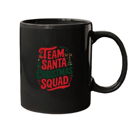 Team Santa Christmas Squad Festive Holiday party Mugs