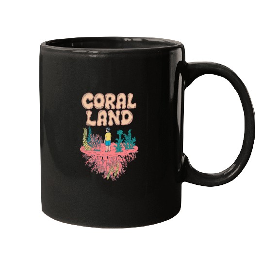 Rainbow Coral Land Mugs