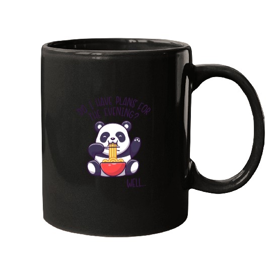I Have Plans For The Evening Panda Bear Friend Mugs