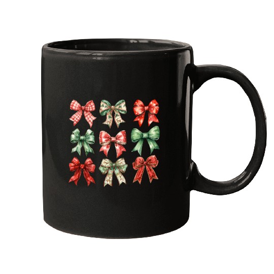 Christmas Coquette Bow, Cute Christmas Mugs
