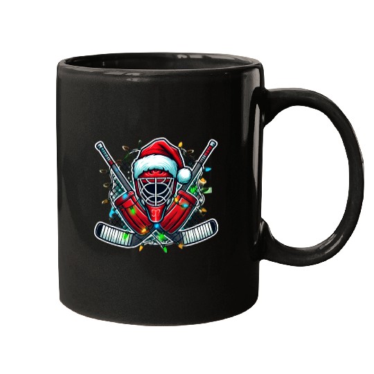 Christmas Hockey Goalie Mugs