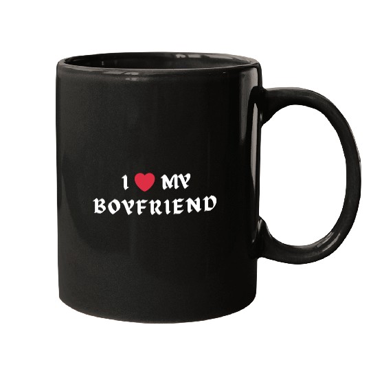 I Love My Boyfriend Mugs