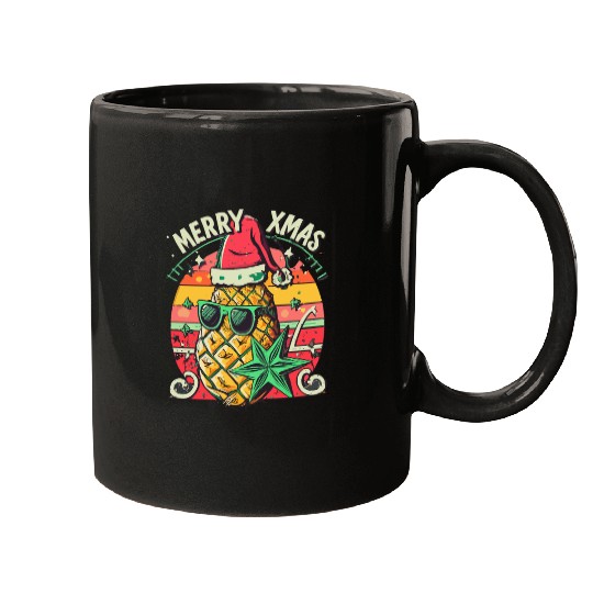 Pineapple Christmas Mugs