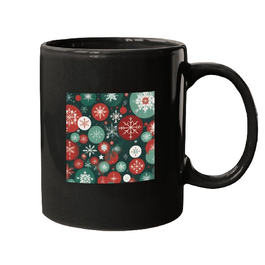 Winter Geometric Harmony Pattern 1 Mugs