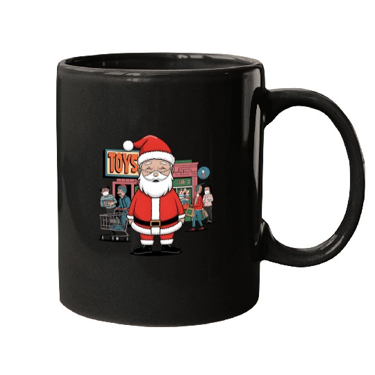 holiday shopping art Mugs