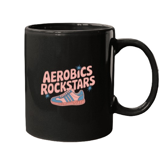 80s Fitness Enthusiast Retro Workout and Neon Mugs
