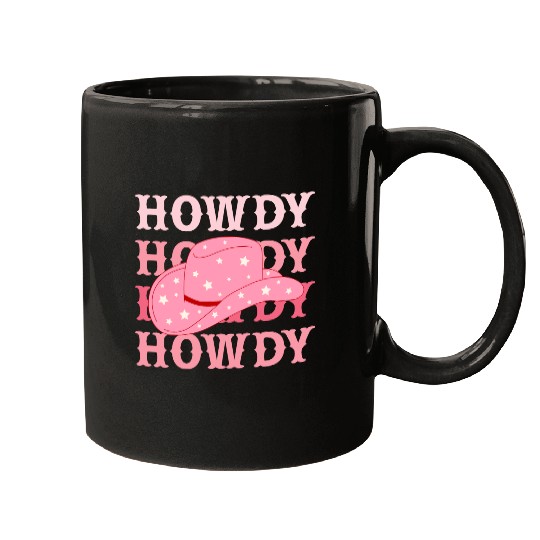 Howdy Cowboy Star Hat Mugs