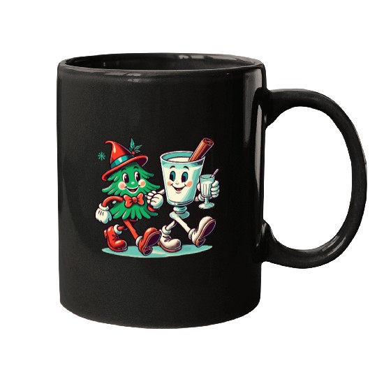 Merry Christmas Retro Vintage Party Mugs
