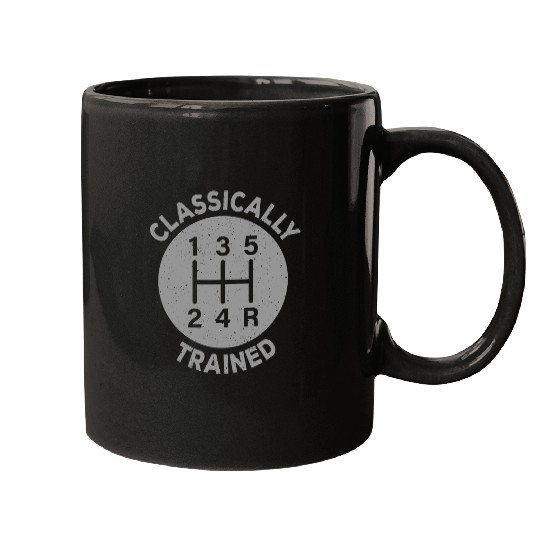 Vintage Classically Trained-Stick Shift Mugs