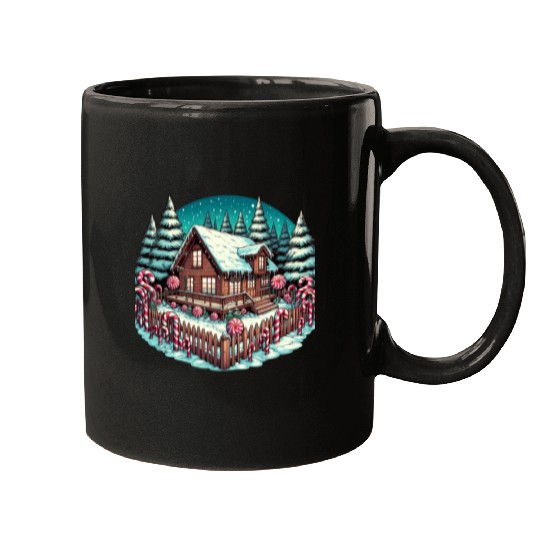 Candy Cane Cabin - Christmas Gifts Mugs