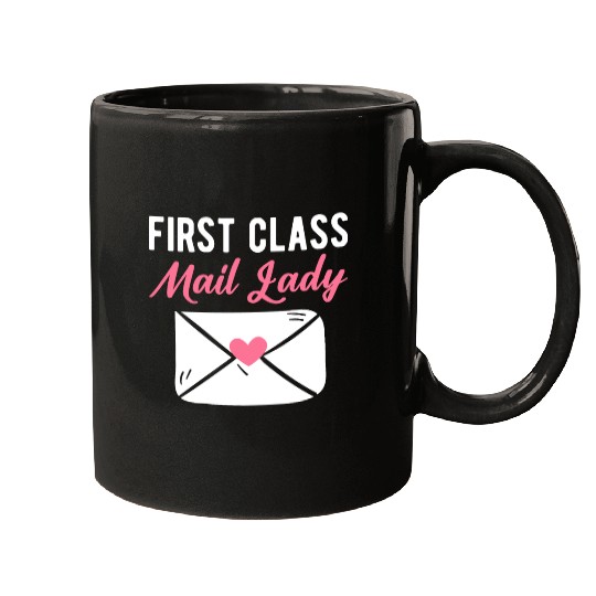 First Class Mail Lady Postal Worker Post Woman Mugs