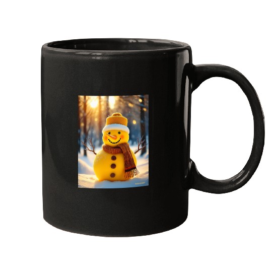 Yellow Snowman Mugs