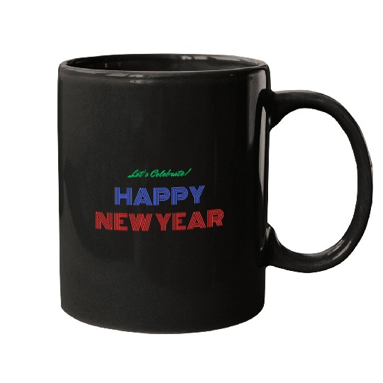cheers to new year. Mugs happy New year Unisex