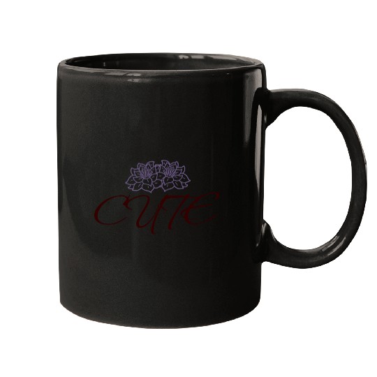 Elegant Floral Lotus Pattern Mugs