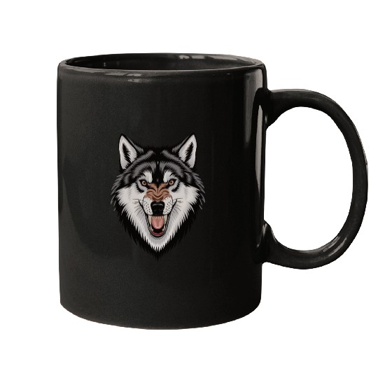 Angry wolf Mugs