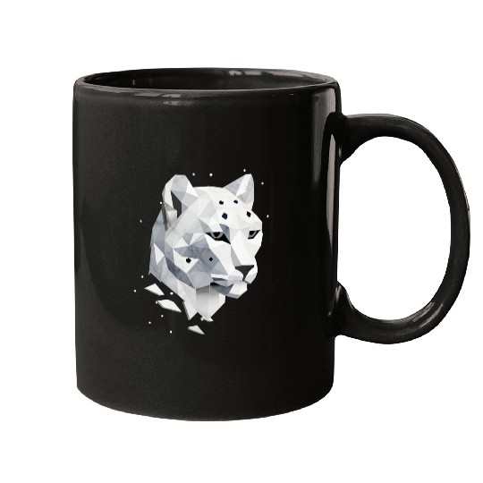 Geometric Snow Leopard - Elegance of the Wild Mugs