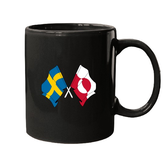 Flag Sweden, Flag Greenland Mugs