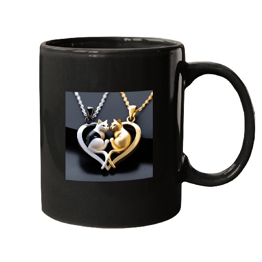 Pendentif chat en argent Chat Mugs