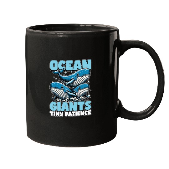 Whale Watching Ocean Giants Tiny Marine Animal Mugs