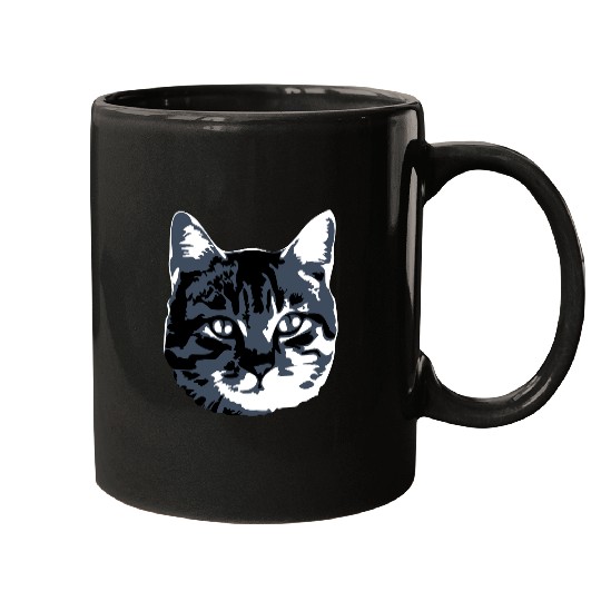 Cat Lover Realistic Pet Face Cute Cool Kitten Head Mugs