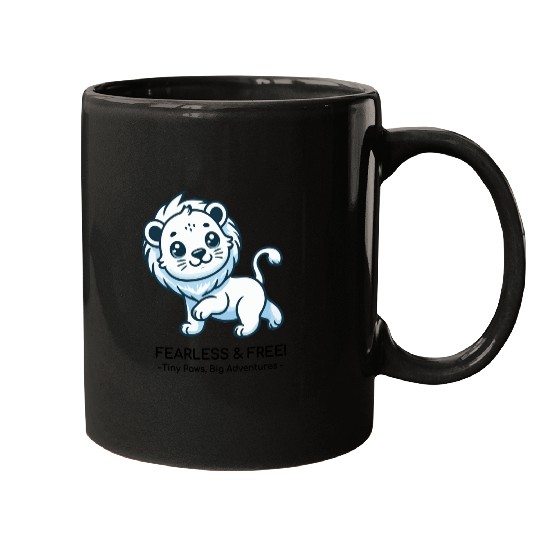 Fearless lion cub Mugs