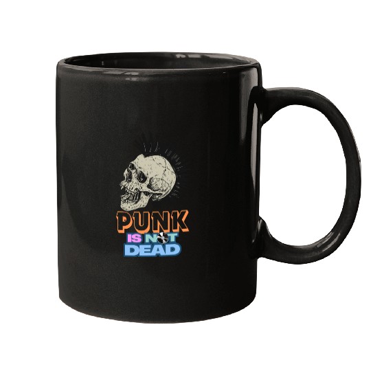 Punk Skull Mohawk Design – Punk Is Not Dead Mugs