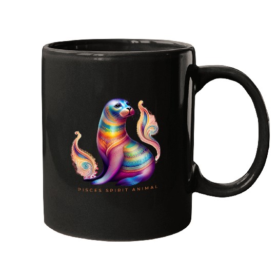 Pisces Spirit Animal Seal Alebrije Female Mugs