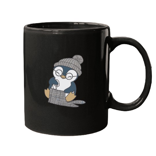 Sewing Penguin Crafting Fun Mugs