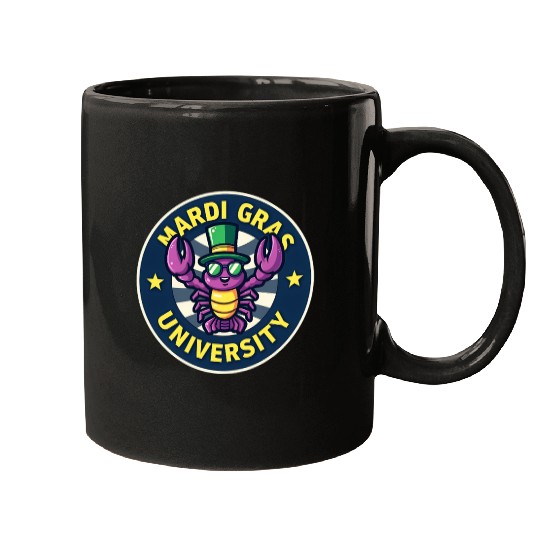 Mardi Gras University Crawfish Men's Mardi Gras Mugs