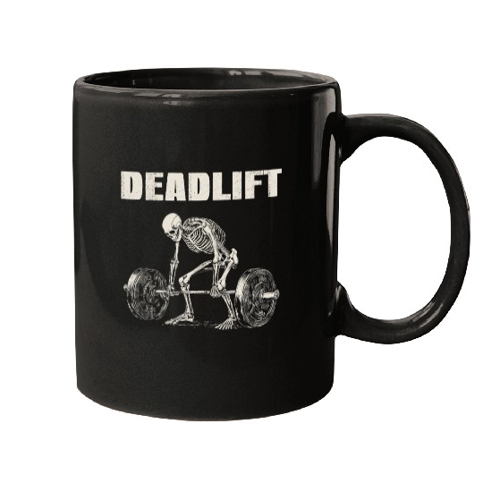 Skeleton Deadlift Gym Workout Deadlift Gift Mugs