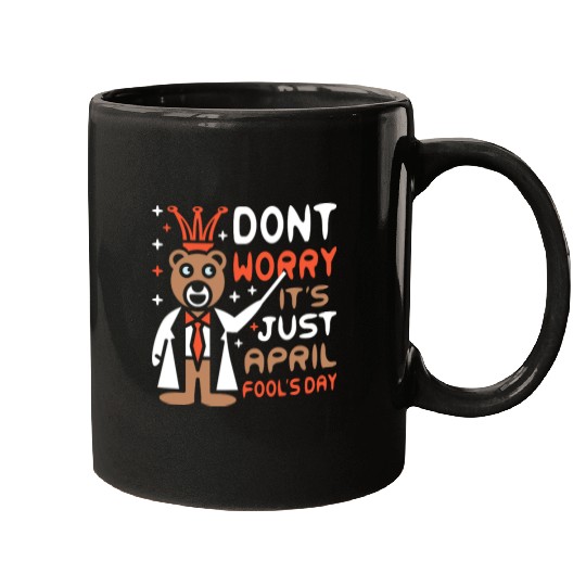 Funny Teacher Bear Celebrate April Fools Day Mugs