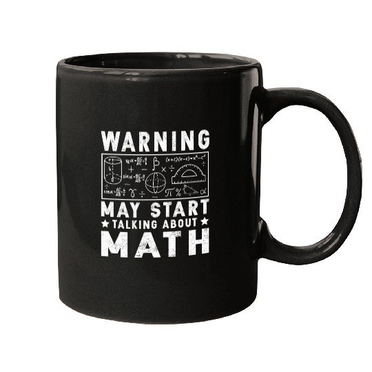Funny Math Teacher Warning Geek Nerd Gift Mugs