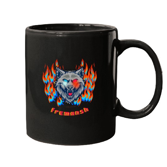 Fierce wolf Mugs