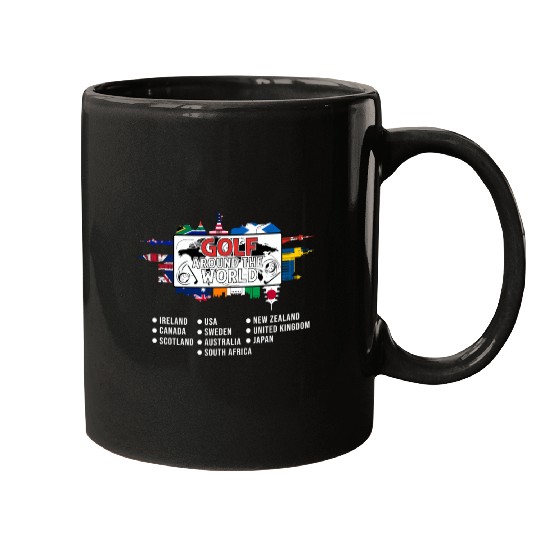 Golf Around The World Golfing Lover Travel Golfer Mugs