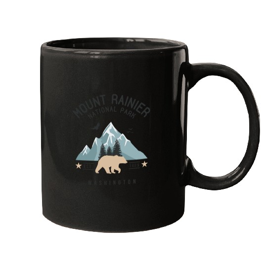 Mount Rainier National Park Est. 1889 Washington Mugs