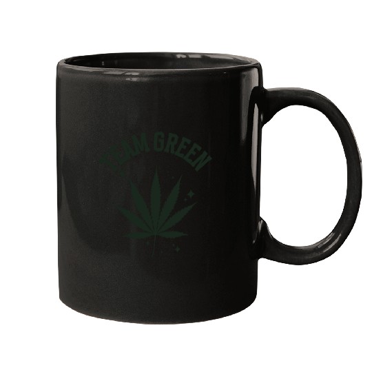 Team Green with Pot Leaf Mugs