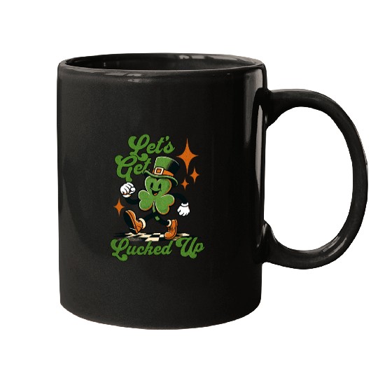 Let's Get Lucked Up Saint Patrick's Day Retro Mugs