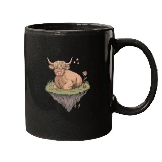 Whimsical Escapism: Highland Cow Dreamworld Mugs