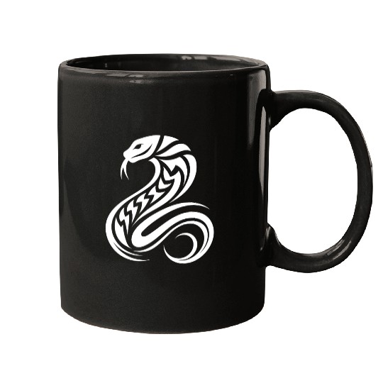 T Tattoo Style Dangerous Snake Mugs