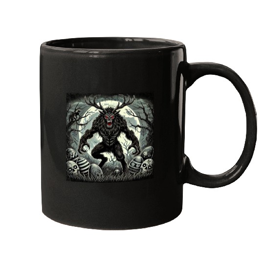 Wendigo Monster Deer Easter Werewolf Creepy Mugs