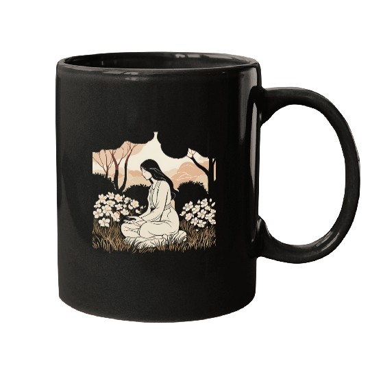 Boho Goddess Floral Apparel – Tribal Woman Mugs