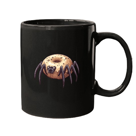 Donut Spider Funny Creative Motif Mugs