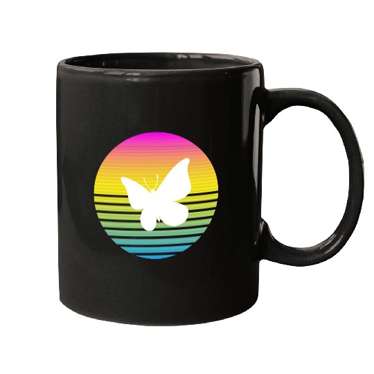 Vibrant Butterfly Mugs