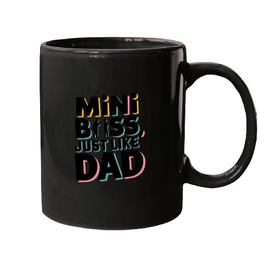 Mini Boss Just Like Dad – Father & Son Matching Mugs