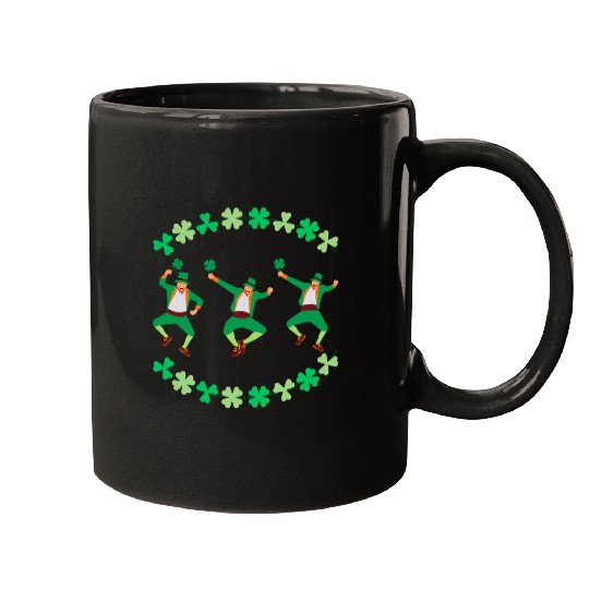 Dancing Leprechauns St Patrick's Day Mugs