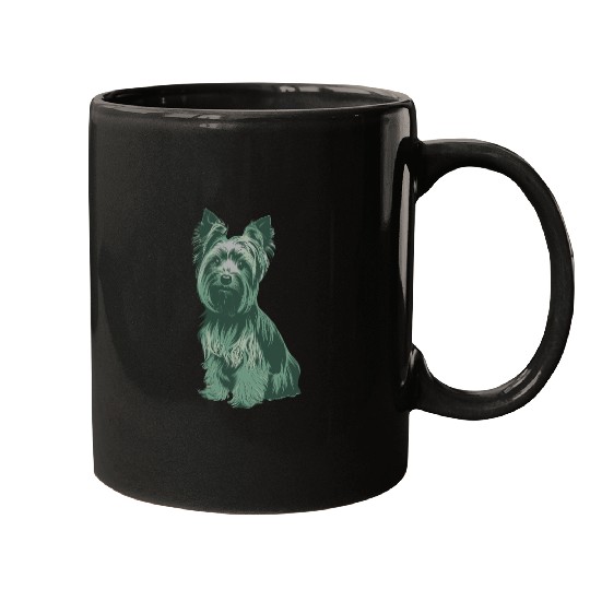 Charming Yorkshire Terrier Portrait for Dog Lovers Mugs